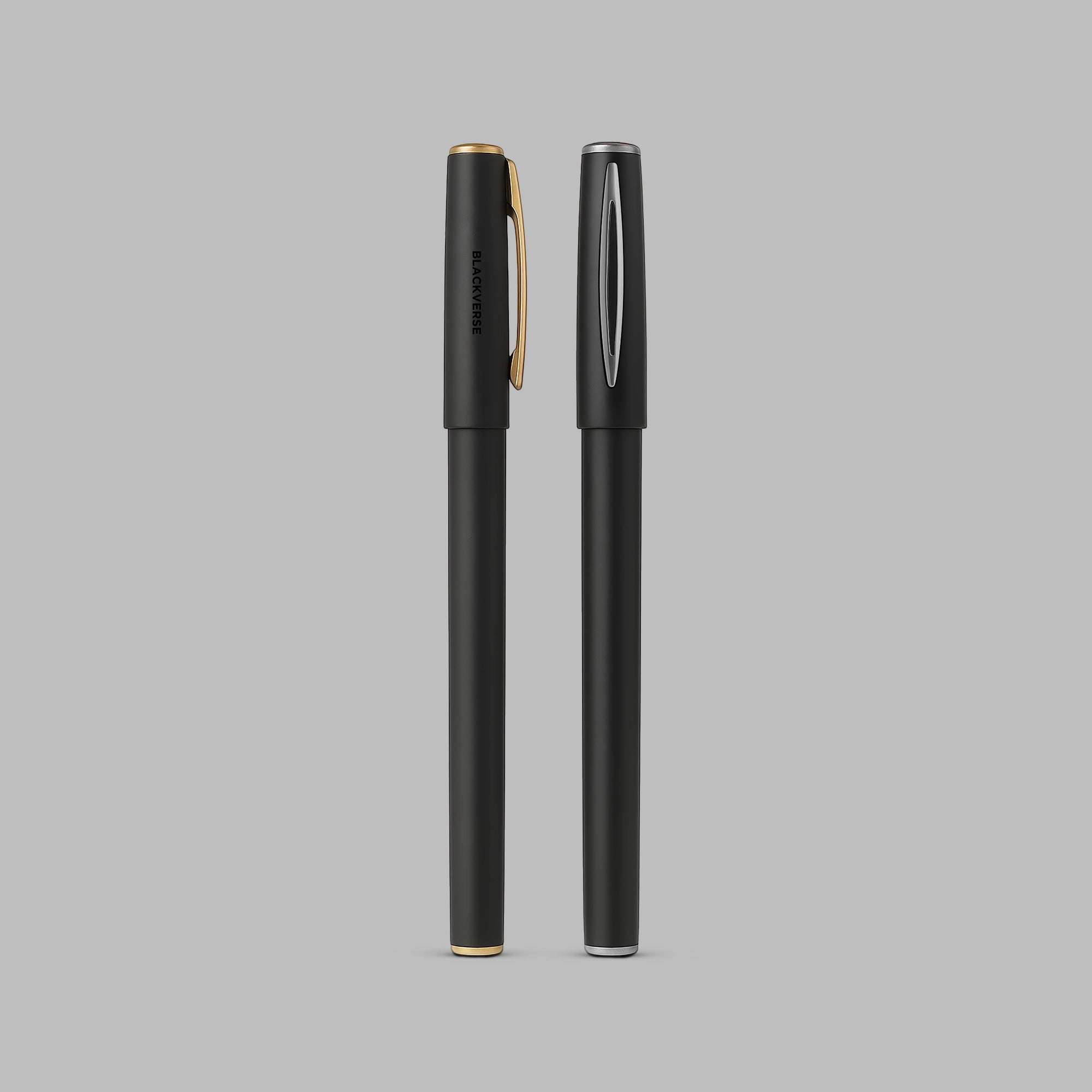 silver and gold gel pens for writing on black notebook pages