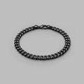 Black Cuban link chain bracelet — BLACKVERSE