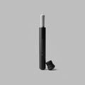 Slim black pre-roll holder, hero view on a dark surface — BLACKVERSE